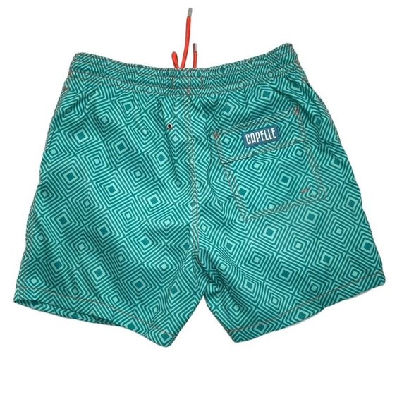 Capelle Swim Shorts Geo Print Medium Length Board-shorts/ Trunks Men's Size 30 - Picture 3 of 6